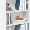 3-Tier Bookshelf Compact White
