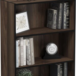3-Tier Bookshelf Compact White - Image 13