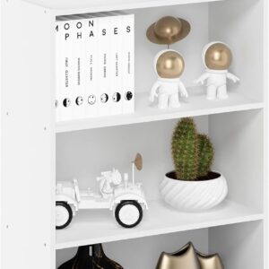 3-Tier Bookshelf Compact White - Image 6