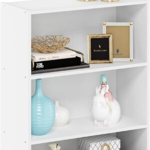 3-Tier Bookshelf Compact White - Image 7