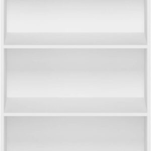 3-Tier Bookshelf Compact White - Image 9