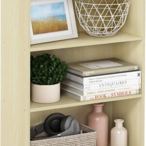 3-Tier Bookshelf Wood Compact Storage - Image 10
