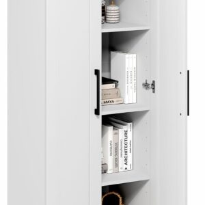 3-Tier Bookshelf Wood Compact Storage - Image 13