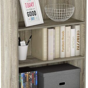 3-Tier Bookshelf Wood Compact Storage - Image 14