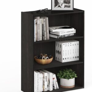 3-Tier Bookshelf Wood Compact Storage - Image 17
