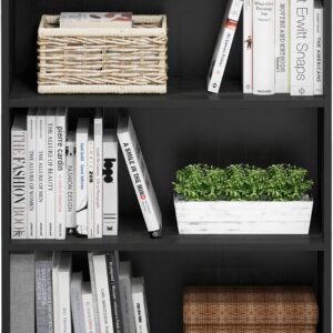 3-Tier Bookshelf Wood Compact Storage - Image 5