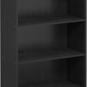 3-Tier Bookshelf Wood Compact Storage - Image 6