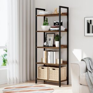 Bookshelf 5 Tier Vintage Style - Image 2