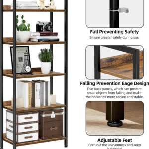 Bookshelf 5 Tier Vintage Style - Image 6