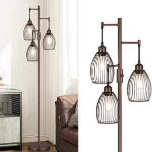 Dimmable Floor Lamp Gold Industrial Design - Image 12