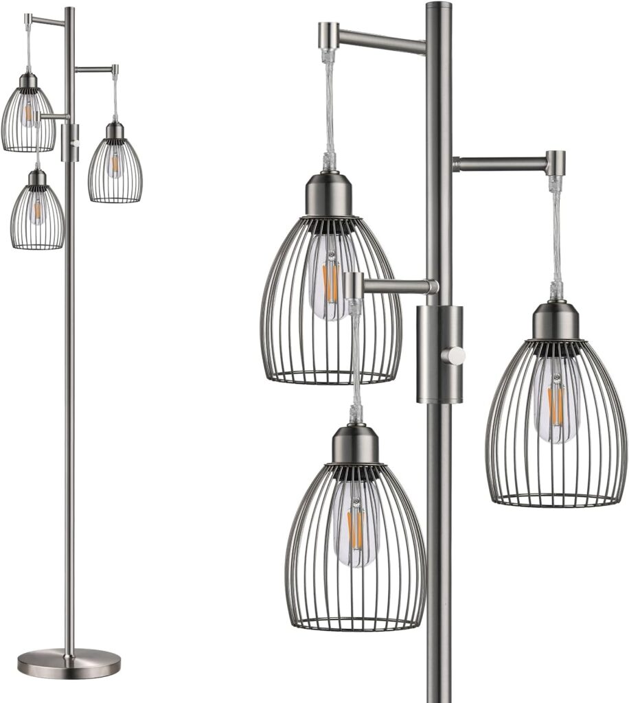 Dimmable Floor Lamp Gold Industrial Design - Image 14