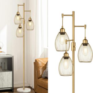 Dimmable Floor Lamp Gold Industrial Design - Image 15