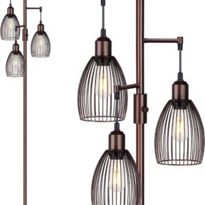 Dimmable Floor Lamp Gold Industrial Design - Image 16