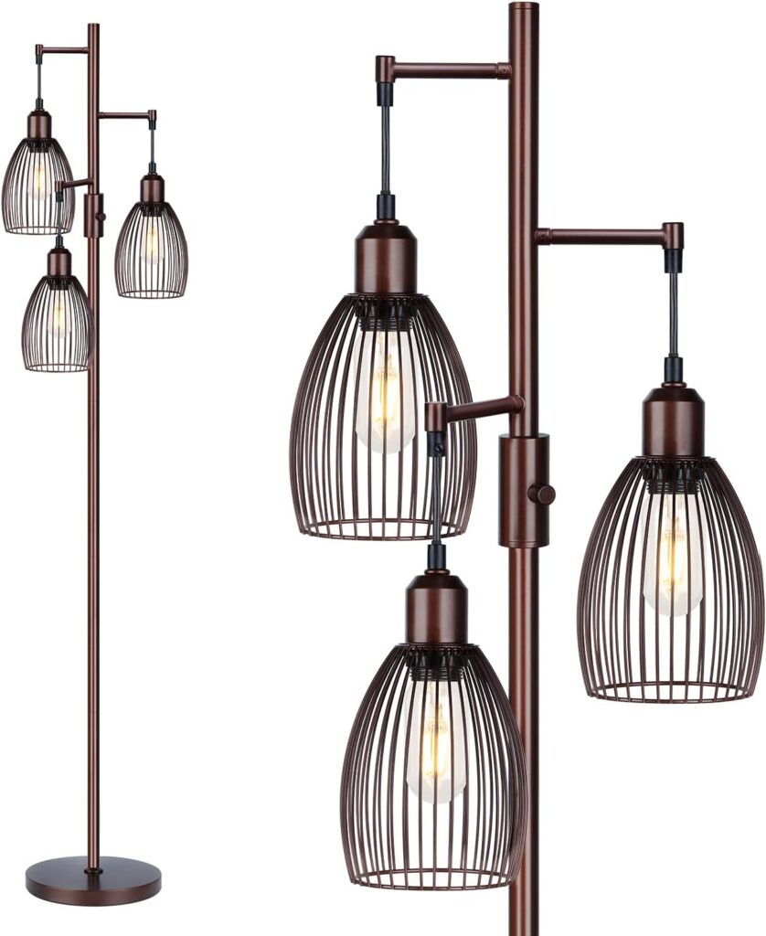 Dimmable Floor Lamp Gold Industrial Design - Image 16