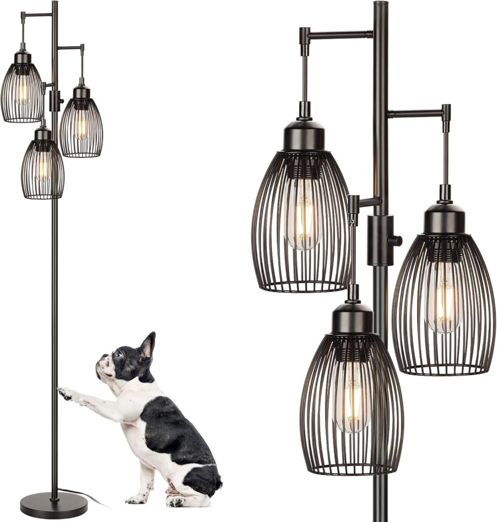 Dimmable Floor Lamp Gold Industrial Design - Image 19