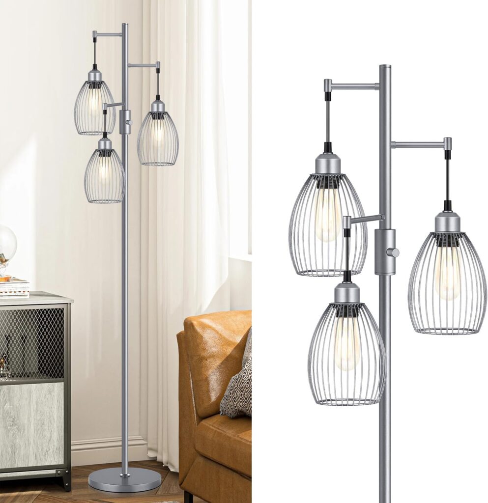Dimmable Floor Lamp Gold Industrial Design - Image 20