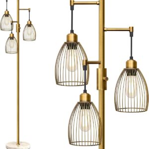 Dimmable Floor Lamp Gold Industrial Design - Image 21