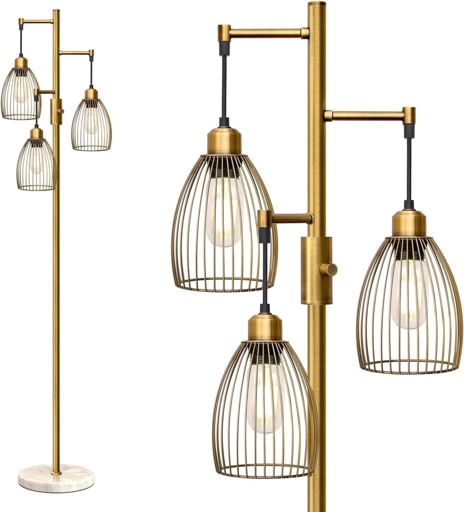 Dimmable Floor Lamp Gold Industrial Design - Image 21