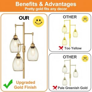 Dimmable Floor Lamp Gold Industrial Design - Image 3