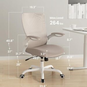 Ergonomic Office Chair Mesh Adjustable Khaki - Image 2