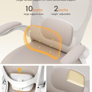 Ergonomic Office Chair Mesh Adjustable Khaki - Image 4