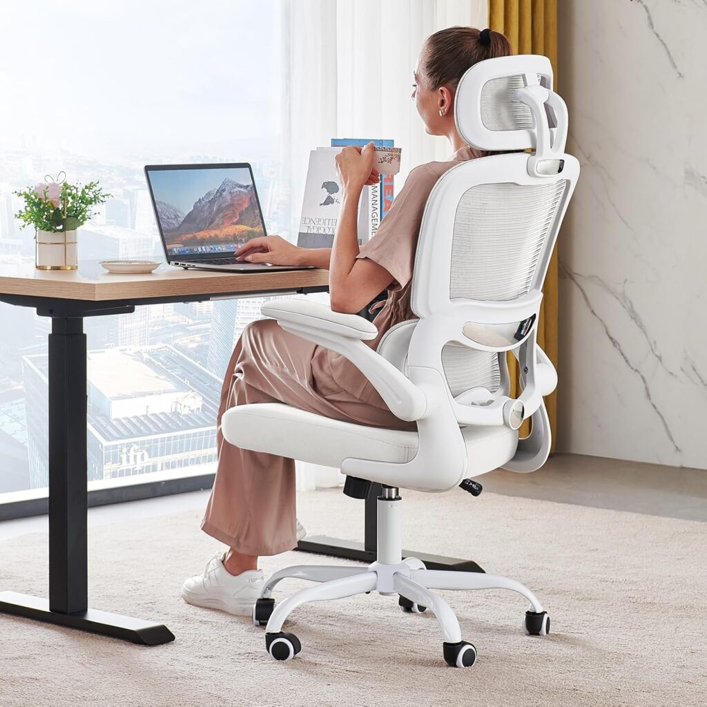 Ergonomic Office Chair Mesh White - Image 11