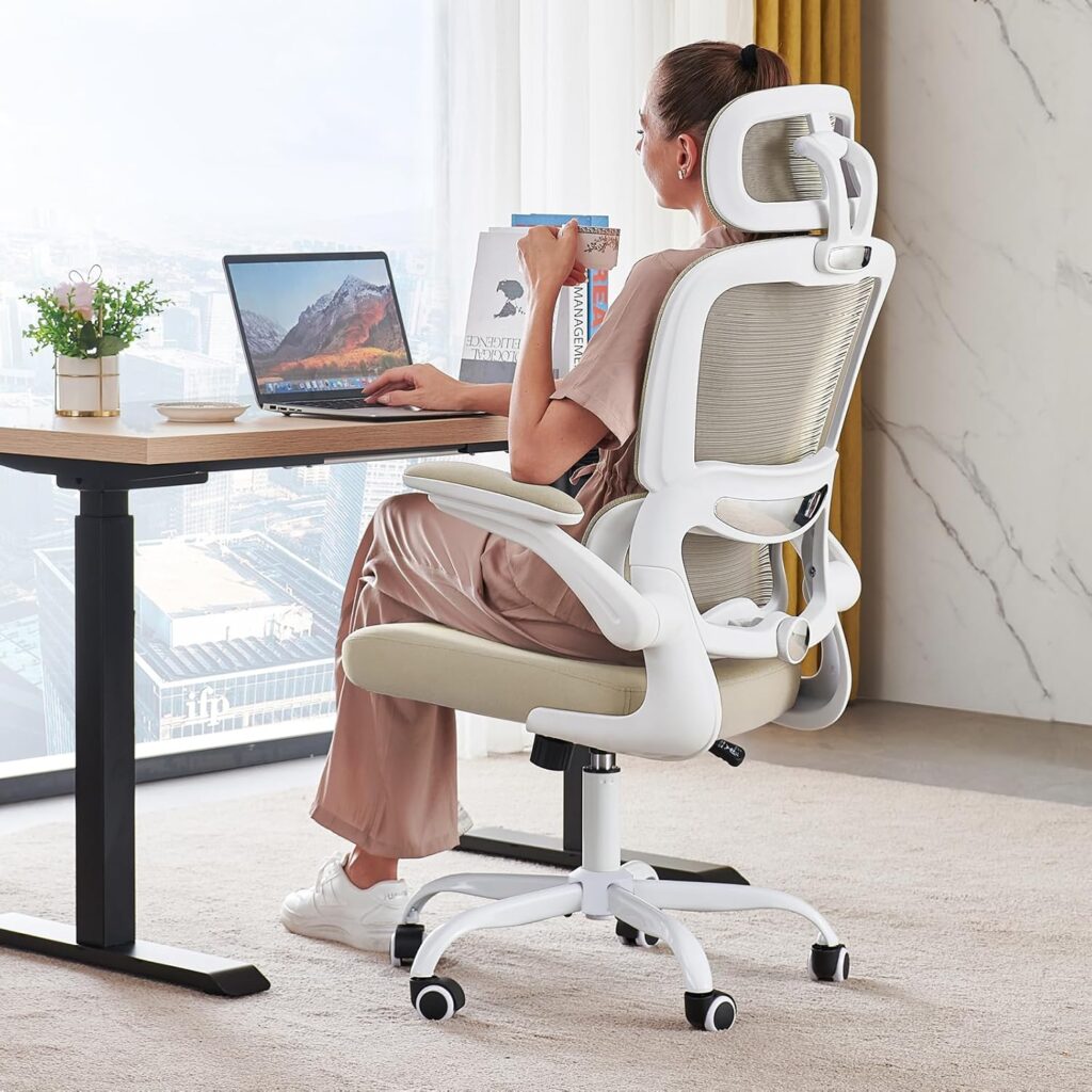 Ergonomic Office Chair Mesh White - Image 18