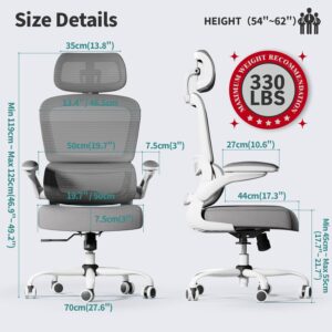 Ergonomic Office Chair Mesh White - Image 2