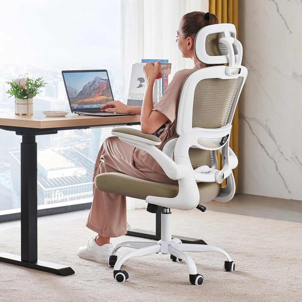Ergonomic Office Chair Mesh White - Image 21