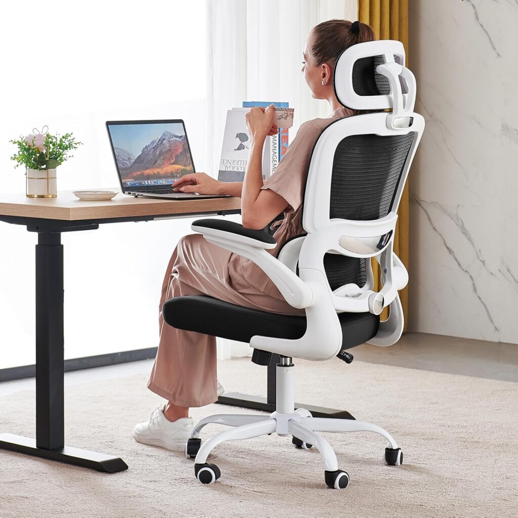 Ergonomic Office Chair Mesh White - Image 26