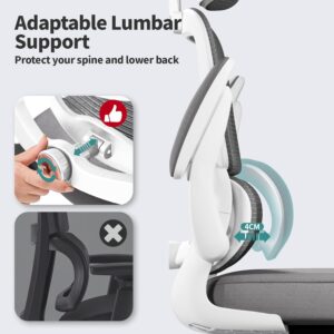 Ergonomic Office Chair Mesh White - Image 3