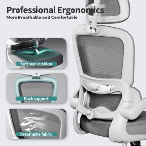 Ergonomic Office Chair Mesh White - Image 4