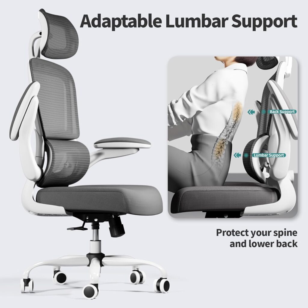 Ergonomic Office Chair Mesh White - Image 5