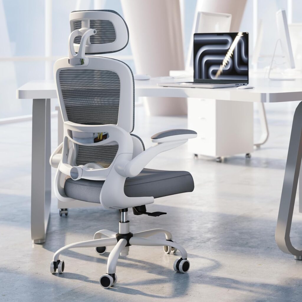 Ergonomic Office Chair Mesh White - Image 6