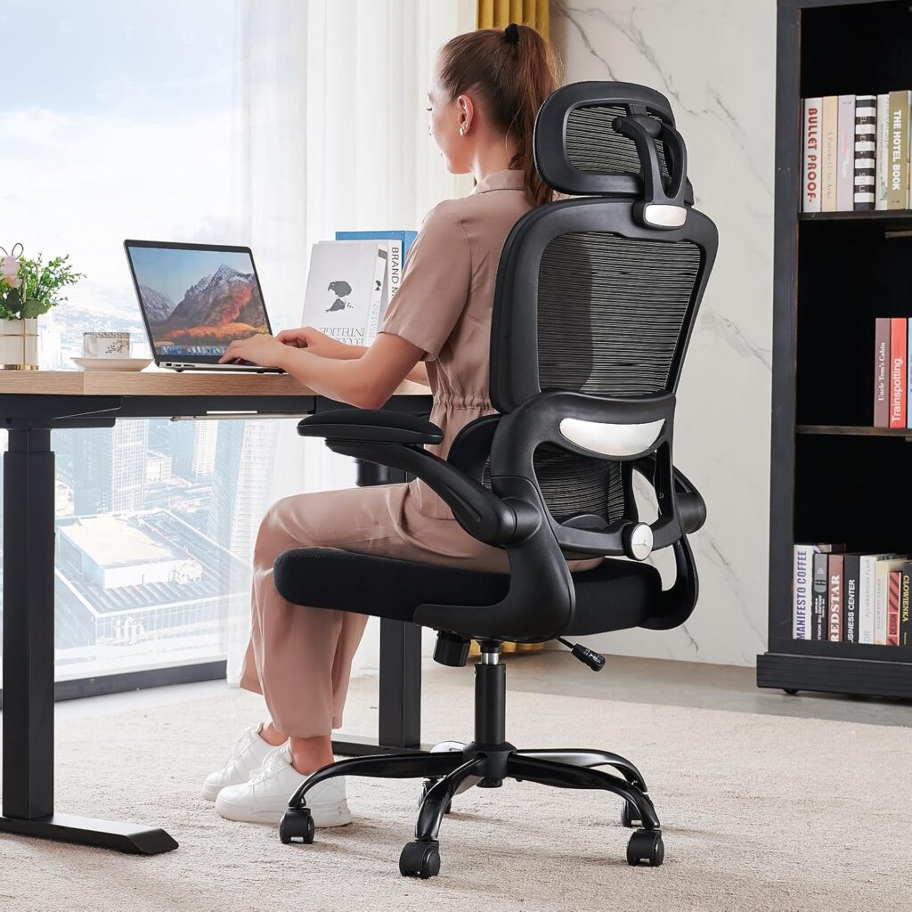 Ergonomic Office Chair Mesh White - Image 9