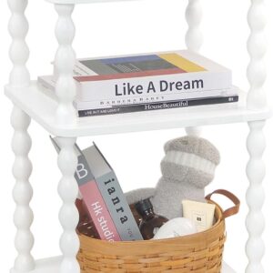 Side Table Small Storage Shelf Rustic Brown - Image 12